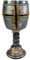 Nemesis Now Cáliz Cruzado de 18 cm, Plata, Resina con Inserto de Acero Inoxidable, Talla única