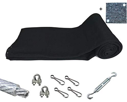Pfeilfangnetz schwarz - Ultra Safe 20m (breit) x 3m (hoch) inkl. Zubehör & BACKSTOP: 25cm x 25cm