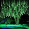 SUAVER Solarlicht Außen, 8 Tubes Meteorschauer Regen Lichter,Solar Weihnachten Lichterkette Wasserdichte 288LEDs Tropfen Lichter für Hochzeit Party Garten Baum Hause Dekoration Außen (Grün)