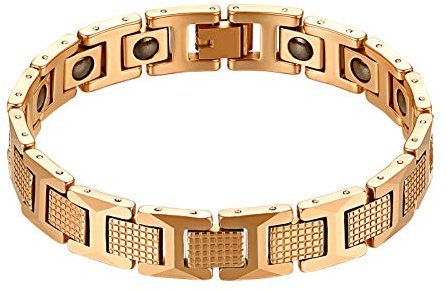 JewelryWe - Bracciale Magnetico Catena Moto Bicicletta da Uomo Braccialetto Maschile in Acciaio Inossidabile