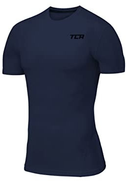 TCA Boys' Pro Performance Compression Base Layer Short Sleeve Thermal Top - Navy Eclipse, 12-14 Years