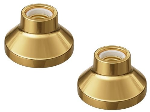 ledscom.de 2 Stück Deckenleuchte/Lampenfassung ELEKTRA, Porzellan, gold glänzend, 1x E27 max. 300W