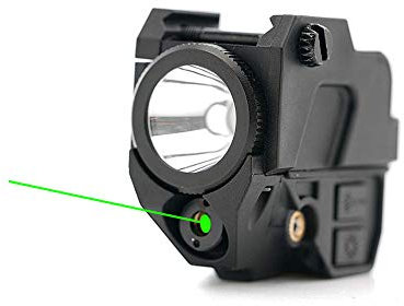 Ddartsgo Laser vue lampe de poche pistolets fusils 220 Lumens chasse rouge vert Laser stroboscopique fonction Usb lampe de poche tactique (Green Laser)