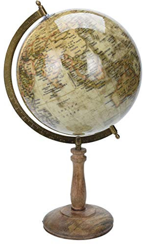 made2trade Globus im Retro Design - Braun - 28cm