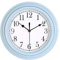 Topkey Stille Wanduhr Küche 9 Zoll Retro Nicht tickend Dekorativ Schlafzimmer Büro Wanduhr- Hellblau