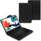 UC-Express Tasche kompatibel für Huawei MediaPad T5 10.1 Hülle Keyboard Case Tastatur QWERTZ Standfunktion USB, Farben:Schwarz