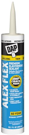 DAP Alex Flex Premium Molding & Trim Siliconized Sealant, Antique White, 10.1 Oz