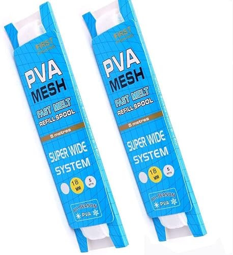 Namvo Nachfüllpack aus wasserlöslichem PVA-Netz, schnell löslich, 5 Meter langes Nistgerät für Spezialköder, zum Angeln (Breite 18 mm)