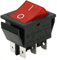 CABLEPELADO Interruttore a bilanciere, Interruttore a 2 posizioni, Interruttore a 6 vie, Interruttore a 6 pin, Interruttore a 6 terminali, Interruttore ON-OFF DPDT, 16 A 250 VAC, Rosso con LED
