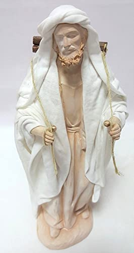 Arte Pesebre Figuras para Pintar Pastor con leña a la Espalda, para Figuras de 21 cm