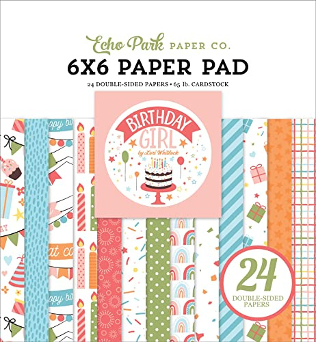 Echo Park Double-Sided Paper Pad 6''X6'' 24Pkg-Birthday Girl Basteln IG262023