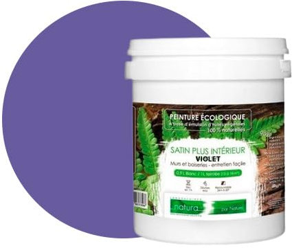 BOX DECO COULEURS Dipinto murale naturale ecologico effetto raso interno Natura - 1 L, viola