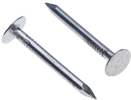Chiodi per Tetto 30 mm (Confezione da 100) Clout Chiodi per Coperture Zincato Placcato con Testa Extra Large per il Fai da Te e l'artigianato, Decorazione della Casa, Mobili e Costruzioni Taglia