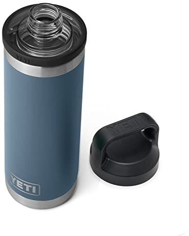 YETI Rambler Vacuum Insulated Stainless Steel Water Bottle with Chug Cap, 18 oz, Nordic Blue