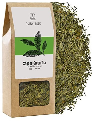 Mary Rose Green Tea Sencha 50g | Sencha Green Tea from China | Green Tea without Additives | Classic Taste | Mild Taste | Loose Leaf Tea | Green Tea Loose Leaf | Chinese Tea | Sencha Green Tea