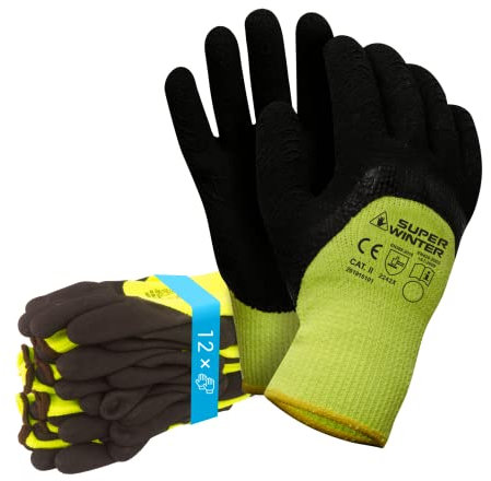 Trevendo isolierte Winterhandschuhe - 1 Paar - Super Winter - Arbeitshandschuhe - Kälteschutz - Thermo - Sicherheitshandschuhe - Montagehandschuhe - kaltes Wetter - vielseitig einsetzbar - Größe 9