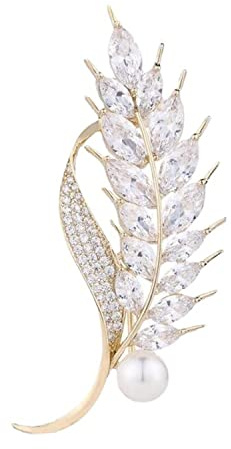 Broche Blé Cristal, Broche Châle, Épinglettes à Revers, Pins Multifonctions Personnalisés pour Manteaux, Écharpes et Jupes