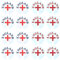Acclaim Jumbo 6 cm 2 x England Red 2 x England Black Red Lawn Bowls Identification Stickers Markers 4 Full Sets of 4 Self Adhesive