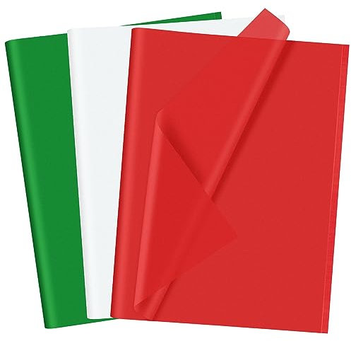 CHRORINE 60 Stück Weihnachts-Papierhandtücher, mehrfarbig, Kunst, Geschenkverpackung, Papierhandtücher, Basteln, Basteln, Großpackung, Weihnachten, Urlaub, Party-Dekoration (Weihnachten, 3 Farben)