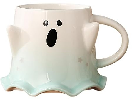Halloween Geist Tasse | Keramik Kaffeetasse | 460 Ml Teetasse Mit Ghostface | Lustige Kaffeebecher | Süße Tee Kaffee Becher | Halloween Neuheitsgeschenk Für Freund Jungen Frauen Männer