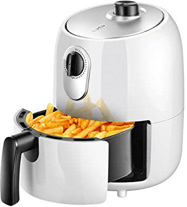 KANBUN Friggitrice ad aria, 2 litri multifunzione domestica piccola friggitrice elettrica senza olio e basso contenuto di grassi automatica patatine fritte