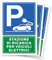 Pubblimania 3 Parcheggio Ricarica Auto Elettriche | Set 3 Cartelli in Alluminio composito spessore 3 mm, per esterno/interno (Cm 30x40, 3 Parcheggio ricarica ita)