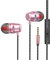 Earphones, In-Ear Headphones Earphones with 3.5mm Hi-Res Extra Bass, Noise Isolating, Wired Earbuds with Microphone and Volume Control, Compatible With all Smartphones Tablets Laptops. (Rose Gold)