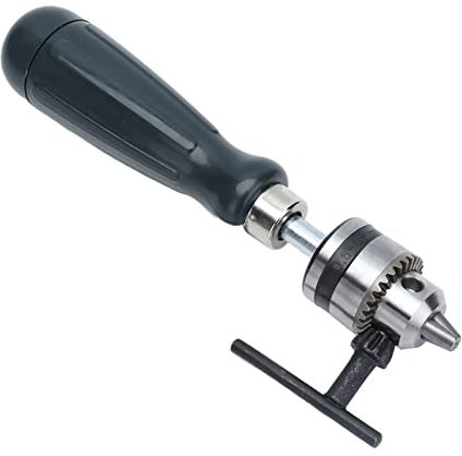 Depisuta Hand Drill, Powerful Manual Crank Drill Holes with 5Pcs Bit Set, 0.6mm to 6mm Mini Manual Hand, Woodworking Tool for Wood Plastic Acrylic Circuit Board Punching