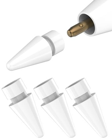 for Apple Pencil 2nd Generation Tips (4 Pack)1st Generation Gen 2 Tip Replacement Nibs for Ipad Ipencil Accessories Penil Stylus Pen Compatible for Ipad Pro 12.9 Air Tablet Touch Accessory First Gen