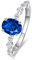 Yaresul Oval Ringe Frauen Damen Ringe Silber 925 Kreierter Saphir Ringe Verlobungsring damen Hochzeit Versprechen Ring Größe57(18.1)