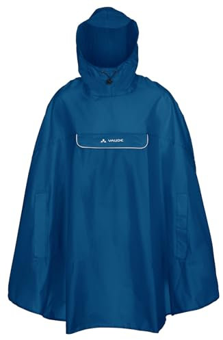 VAUDE Valdipino Rad-Regenponcho - Leicht, Wasserdicht & Umweltfreundlich | Bluesign®-zertifiziert | mit Eco Finish | Integrierte Tasche Green Shape-Label