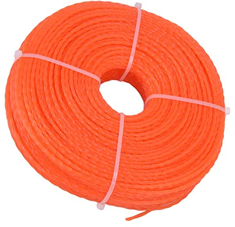 Hilo de Desbrozadora con Forma de Torsión de 2, 7 Mm, Cable de 100 Metros de Longitud, Hilo para Desmalezar, para Varios Cortadores de Cortacésped de Alta Resistencia