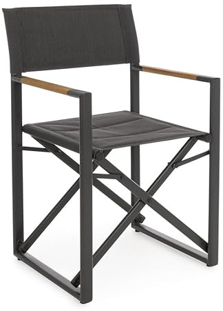 KONTE.DESIGN LAGUN Regiestuhl, Aluminium, anthrazit, 4
