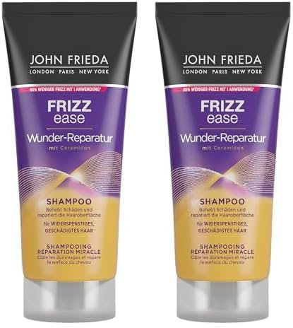 John Frieda Wunder Reparatur Shampoo - Inhalt: 75 ml - Reisegröße - Ideal zum Testen oder Verreisen - Frizz Ease Serie (Packung mit 2)