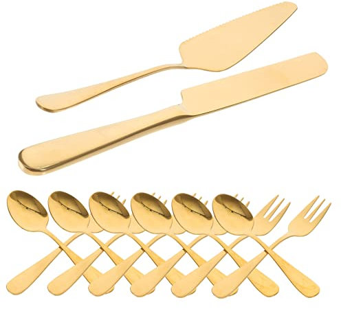 Cabilock 1 Ensemble Fourchette Et Couteau Combinaison Outils À Pelle À Gâteau Coupe-Gâteau Cuillères Et Fourchettes À Dessert Outil De Coupe De Gâteau Fourchettes De Dégustation Cuillère À