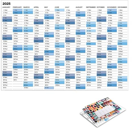 Großer Wandkalender 2025, Jahresplaner 2025 - Jahresplaner Jahresplaner Jahresplaner | Posterkalender aus dickem Papier von Januar 2025 bis Dezember 2025, Hor Planer