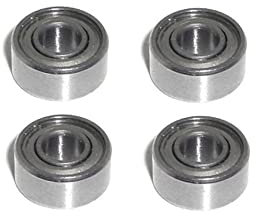 4x Kugellager 4x8x3 mm - MR84 ZZ Radial Rillenkugellager Wälzlager rcbay Chromstahl beidseitig gedichtet für 4mm Welle