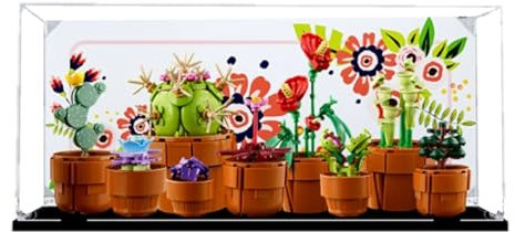 Acrylic 3mm Display Box for Lego 10329 Mini Potted Plant Model, Transparent Dustproof Display Box, Storage Box, Compatible with Lego 10329 Model (Model Not Included) (Style B)