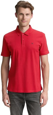 Tom Tailor Herren 1031006 Poloshirt, 12830 - Samba Red, 3XL