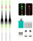 THKFISH 3 Stück LED Angelposen Posen Mit Bissanzeiger Fishing Posen Set Mit Gravity Sensing Und Basis Leuchtpose Angelposen Forellenposen Angel Zubehör (Grün, A - 2.2g)