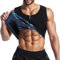 Sahunfri Men's Sauna Vest con cerniera, tuta in PU e seta di latte, triplica la sudorazione, aumenta la combustione delle calorie, tute da sudore per uomini che perdono peso