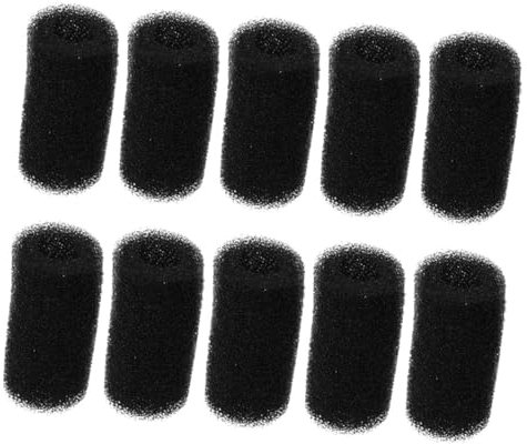 AKOOSY 10 pièces Rouleaux Mousse Noire pour Filtre de Piscine Accessoires de Nettoyage pour Filtre à Poisson Compatibles Systèmes de Filtration