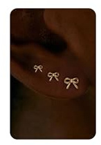 2/3 Pairs 14K Gold Plated/Sterling Silver Flat Back Earrings for Women | Flatback Helix Cartilage Ear Piercing Jewellery,Hypoallergenic Material,Gifts Package Her