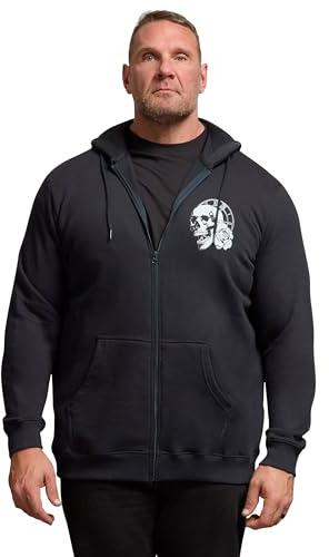 BadRhino Big & Tall Japanese 'Samurai' Zip Through Hoodie - Men's - Plus Size Curve