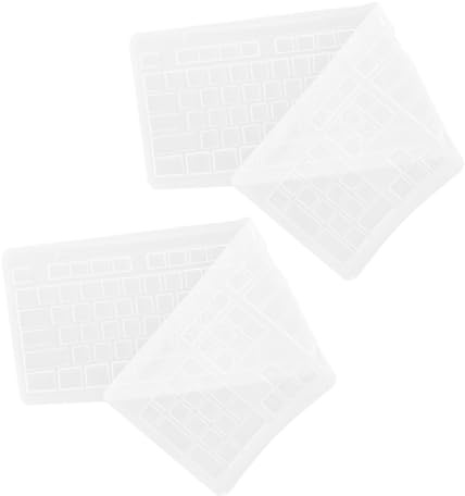 LOORGVEL 2 Stück wasserdichte Silikon Tastaturfolie Transparent Staubschutz Kompatibel für Logitech Passform Staub Krümelschutz für Büro und Zuhause