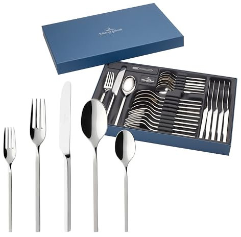 Villeroy & Boch NewWave Cubertería Para hasta 6 personas, Posate da tavola | 30 pz., acero inoxidable