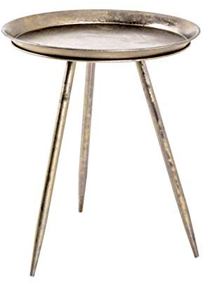 HAKU Möbel Beistelltisch Bronze, Metall - Maße: H 54 cm x Ø 44 cm, Style: Modern