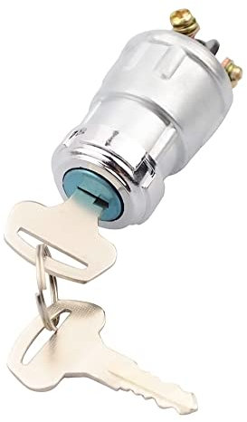 GOOFIT Interruttore di accensione con chiave universale a 3 fili sostituzione per auto moto trattore carrelli elevatori camion scooter rimorchi auto modificate agricole