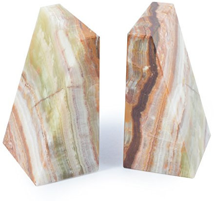 Onyx Marble Wedge Bookends