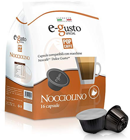 Pop Caffe' E-Gusto Nocciolino, 160 capsule Compatibili Dolce Gusto